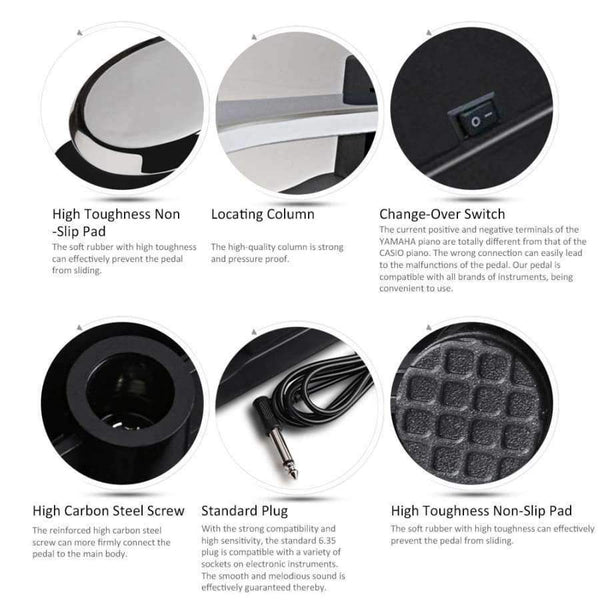 Planet Gates Universal Piano Keyboards Sustain Foot Pedal Musical Instruments Professional