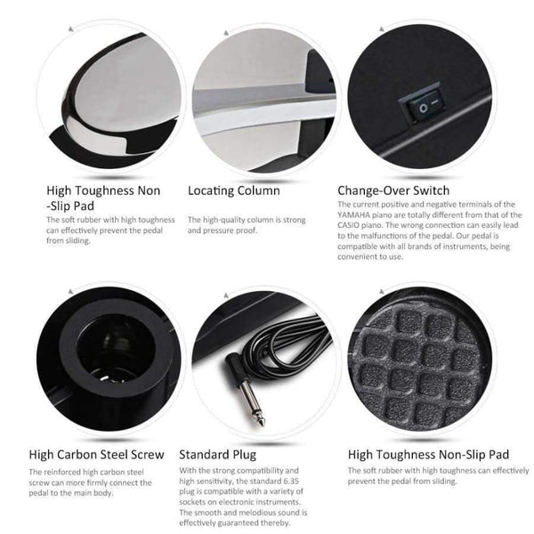 Planet Gates Universal Piano Keyboards Sustain Foot Pedal Musical Instruments Professional