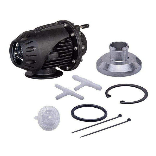 Planet Gates Universal SQV 4 Turbo Blow Off Valve for HKS VI SSQV BOV Aluminum Pull-Type With Adapter Black Silver Original Box