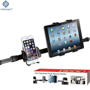 Planet Gates Universal Tablet Bilholder Telefonmontering Bilbagsæde Nakkestøtte Dobbeltmonteringsstativ Biltilbehør Til iPad Xiaomi Samsung Lenovo