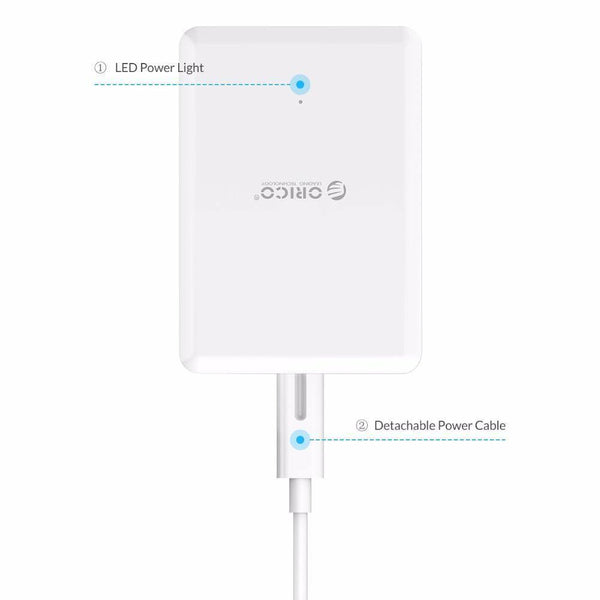 Planet Gates Universal USB Charger 6 Ports Smart Charger 5V2.4A Max Output 50W/10A Mobile Phone Desktop Charger for iPhone Nexus Xiaomi