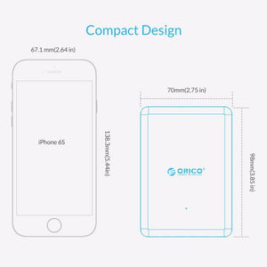 Planet Gates Universal USB Charger 6 Ports Smart Charger 5V2.4A Max Output 50W/10A Mobile Phone Desktop Charger for iPhone Nexus Xiaomi