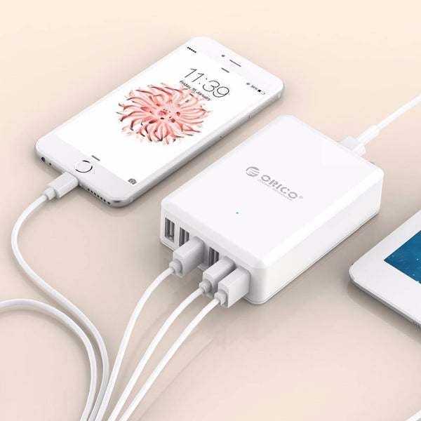 Planet Gates Universal USB Charger 6 Ports Smart Charger 5V2.4A Max Output 50W/10A Mobile Phone Desktop Charger for iPhone Nexus Xiaomi