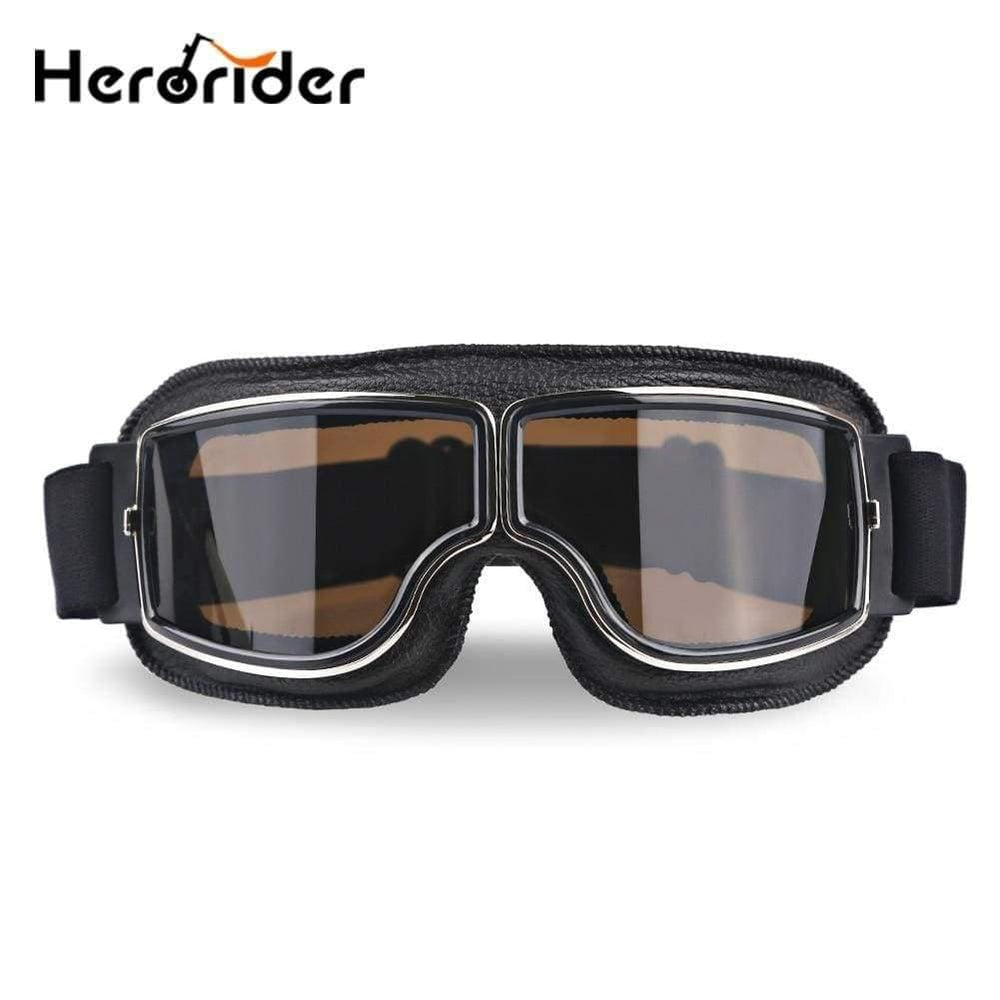 Planet Gates Universal Vintage Motorcycle Goggles Motorbike Scooter Biker Glasses Helmet Goggles Foldable For Harley
