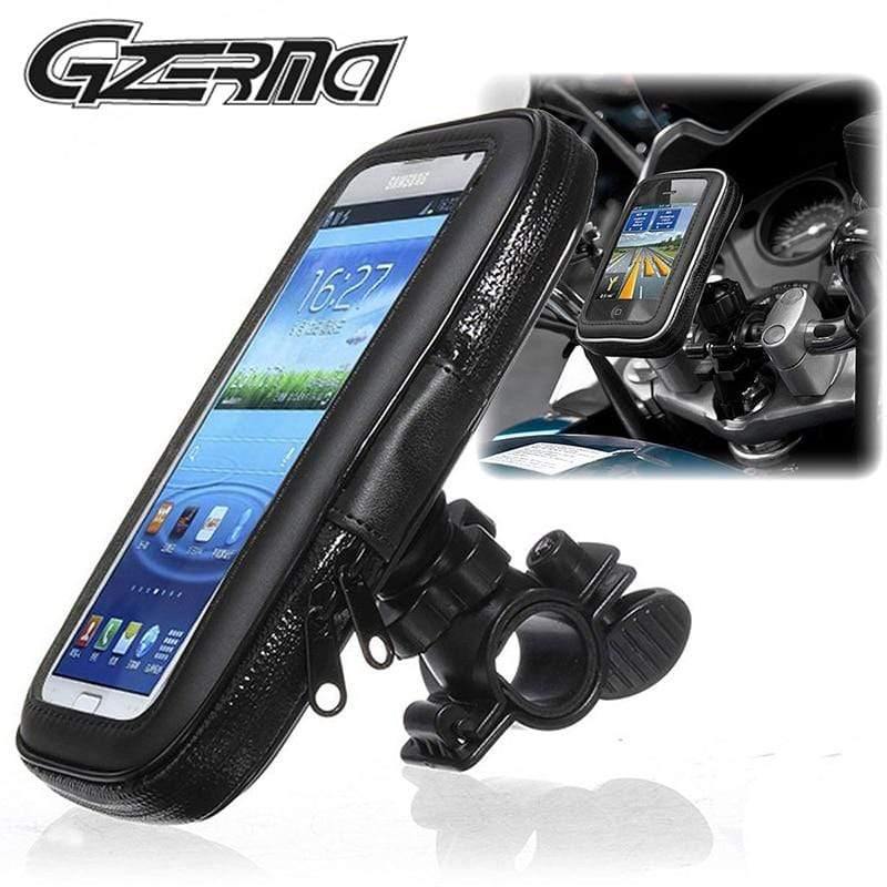 Planet Gates Universal Waterproof Motorcycle Phone Holder Zipper Pocket Handlebar Phone Mount Stand Support Bag For Iphone X 8 7 6 Cellphone