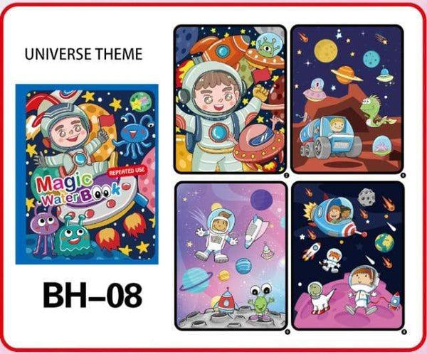 Planet Gates universe 1pcs Magical Book Water Drawing Montessori Toys Reusable Coloring Book Magic Water Drawing Book Sensory Early Education Toys