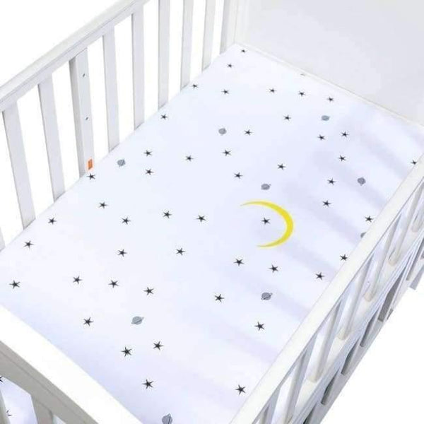 Planet Gates Universe Baby Crib Bedding Set Fitted Soft Woven Cotton Sheet  with Unisex Design for Babies Crib Sheets Great gift for Baby