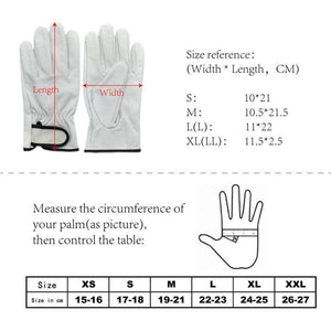 Planet Gates Unlined White Cowhide Leather Working Gloves Riding Cycling Bike Man & Woman Soft  Fit