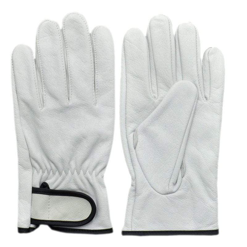 Planet Gates Unlined White Cowhide Leather Working Gloves Riding Cycling Bike Man & Woman Soft  Fit