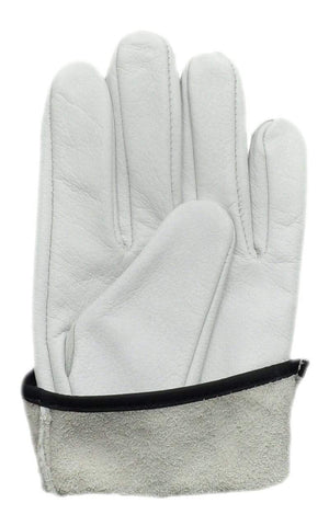 Planet Gates Unlined White Cowhide Leather Working Gloves Riding Cycling Bike Man & Woman Soft  Fit