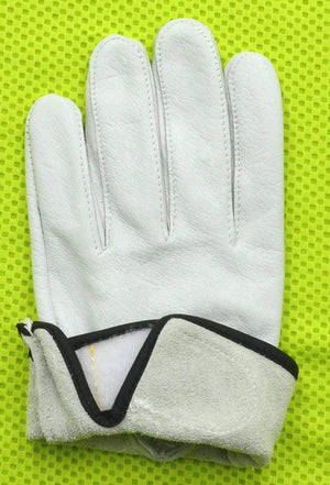 Planet Gates Unlined White Cowhide Leather Working Gloves Riding Cycling Bike Man & Woman Soft  Fit