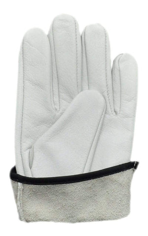 Planet Gates Unlined White Cowhide Leather Working Gloves Riding Cycling Bike Man & Woman Soft  Fit