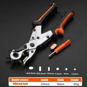 Planet Gates update Heavy Duty Leather Belt Hole Punch Plier Eyelet Puncher Revolve Sewing Machine Bag Setter Tool Watchband Household Strap leather