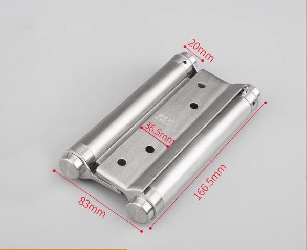 Double Open Door Hinge 3-8inch Stainless Steel Spring Auto Closing Fold Hinges Two-way Open Door Bar Fence Cowboy Door Hardware