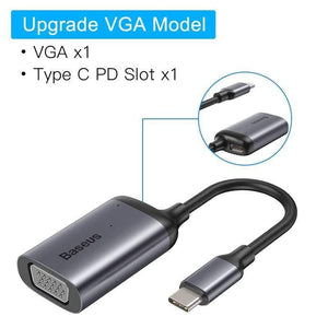 Baseus Multi USB C HUB USB 3.0 HDMI VGA USB Splitter Type C Adapter for MacBook Pro PC Accessories PD Charging Type C HUB