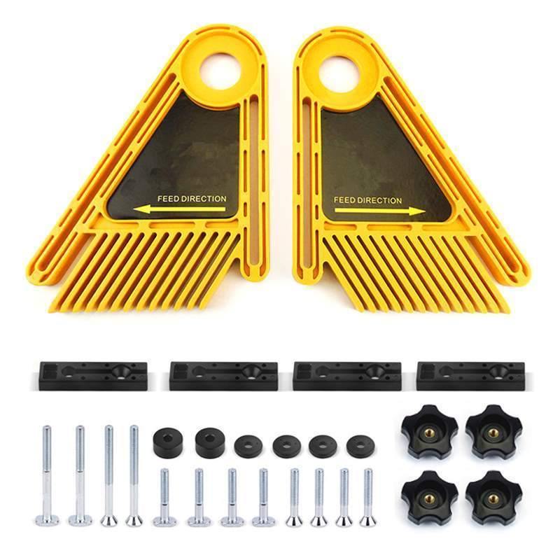 Upgraded Multi-purpose Double Feather Board for Router Table Saws Miter Gauge Slot Durable