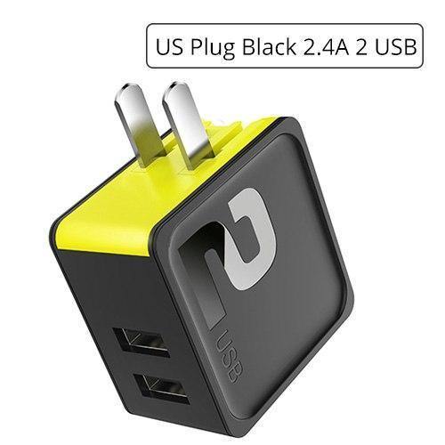 Planet Gates US Black 2.4A 2 USB ROCK Sugar 4 2 1 Ports USB Wall Charger Phone Fast Travel Adapter 5V1A 5V2.4A 5V4A EU US Plug For iPhone Samsung Xiaomi