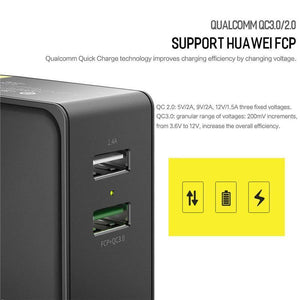 Planet Gates US Black ROCK Dual USB QC 3.0 Charger For iphone 7 8 ipad Samsung S8 Huawei FCP 30W Universal EU US Plug Fast Charging Phone Wall Adapter