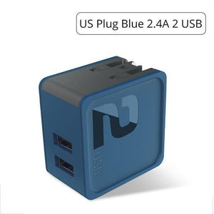 Planet Gates US Blue 2.4A 2 USB ROCK Sugar 4 2 1 Ports USB Wall Charger Phone Fast Travel Adapter 5V1A 5V2.4A 5V4A EU US Plug For iPhone Samsung Xiaomi