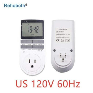 Electronic Digital Timer Switch EU Plug Kitchen Timer Outlet 230V 50HZ 7 Day 12/24 Hour Programmable Timing Socket