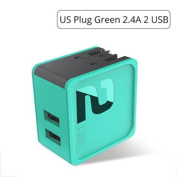 Planet Gates US Green 2.4A 2 USB ROCK Sugar 4 2 1 Ports USB Wall Charger Phone Fast Travel Adapter 5V1A 5V2.4A 5V4A EU US Plug For iPhone Samsung Xiaomi