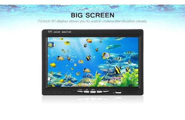 Planet Gates US PLUG 7"in HD 1000TVL Underwater Fish Finder Fishing Video Camera 145 Degree IP68 with 15 White LEDs Infrared Lamp For Ice/Sea