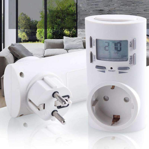 Planet Gates US Plug ABS Mini Timer Socket Smart Charge Plug Switch Timing Outlet Home Appliance Timer Switch EU / US Plug