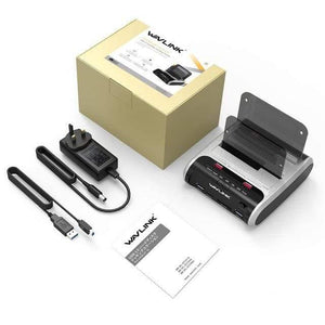 SATA HDD 2.5"3.5" External Hard Drive USB 3.0 Docking Station 5Gbps Offline Clone Card Reader for Hard Drive up to 10TB