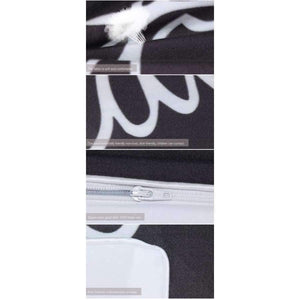 Planet Gates US Twin Bedding France Paris Tower Bedding Set Black and White Bed Set Romantic Letters Heart Print Quilt Cover Soft Home Textiles