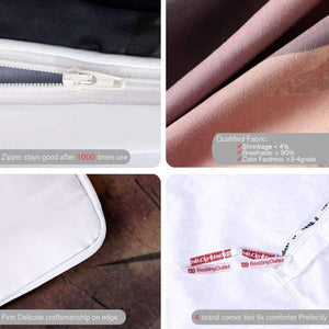 Planet Gates US Twin Bedding  Wolf Bedding Set With Dreamcatcher Duvet Cover 3D Mountains Scenery Home Textiles Purple Brown 3-Piece Bedclothes