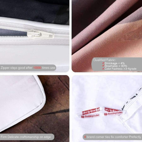 Planet Gates US Twin Bedding  Wolf Bedding Set With Dreamcatcher Duvet Cover 3D Mountains Scenery Home Textiles Purple Brown 3-Piece Bedclothes