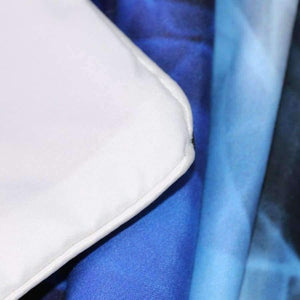 Planet Gates US Twin / China Bedding  Flame Skull Bedding Set King 3D Print Gothic Duvet Cover Blue Fire Bedclothes 3pcs Fashion Home Textiles For Boys