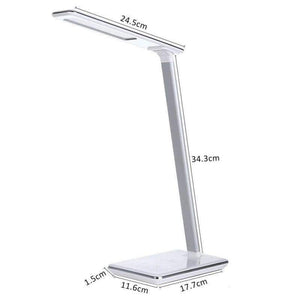 Planet Gates US USB Flexible US EU UK 5W LED Desk Table Lamp Smart Folding Light With Wireless Desktop Charger Eye Protection Night Book Lights