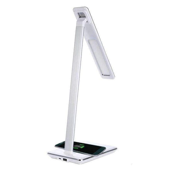 Planet Gates US USB Flexible US EU UK 5W LED Desk Table Lamp Smart Folding Light With Wireless Desktop Charger Eye Protection Night Book Lights