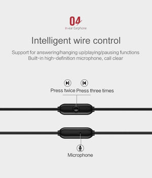 Planet Gates USAMS in-ear earphone 3D Stereo 3.5mm High Quality Ear phones Earbuds Bass Earphones Wired 1.2m in ear Headset With Microphone