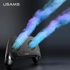 Planet Gates USAMS Mobile Phone Game Cooling Handle Phone Holder Dual Fans Phone Game Heatsink Charging Power Bank Noise reduction Game Pad