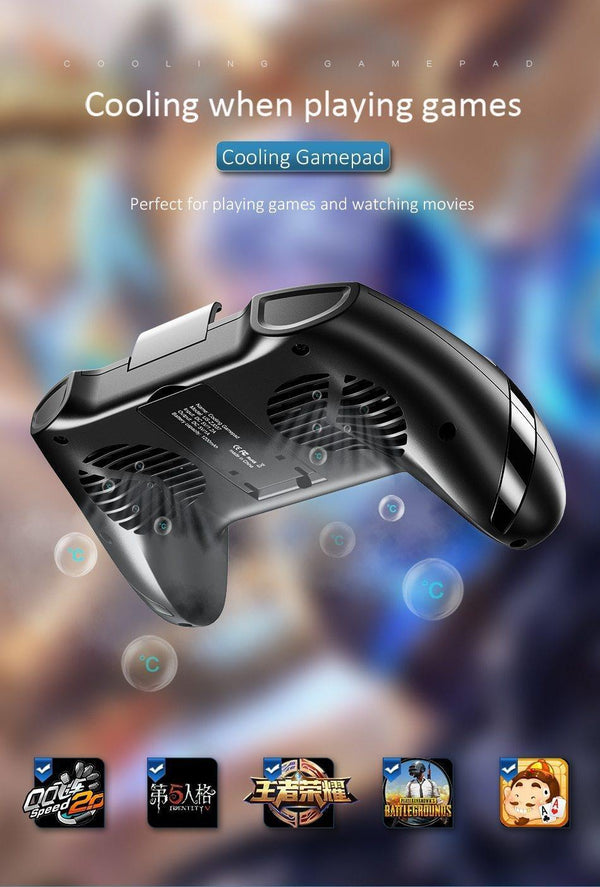 Planet Gates USAMS Mobile Phone Game Cooling Handle Phone Holder Dual Fans Phone Game Heatsink Charging Power Bank Noise reduction Game Pad