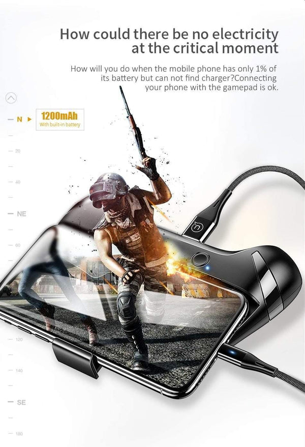Planet Gates USAMS Mobile Phone Game Cooling Handle Phone Holder Dual Fans Phone Game Heatsink Charging Power Bank Noise reduction Game Pad