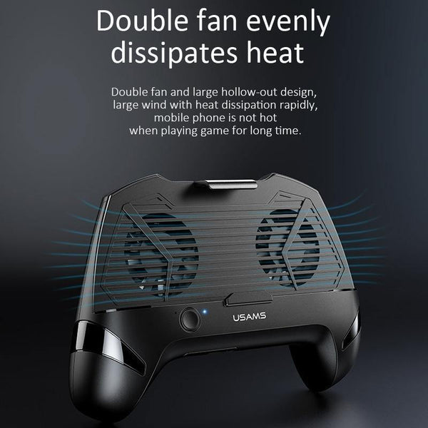 Planet Gates USAMS Mobile Phone Game Cooling Handle Phone Holder Dual Fans Phone Game Heatsink Charging Power Bank Noise reduction Game Pad