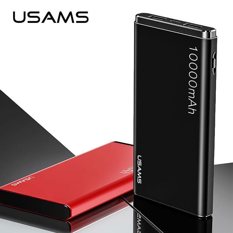 Planet Gates USAMS Power Bank 10000mAh Dual USB Mobile Phone Portable Charger Powerbank Backup External Battery