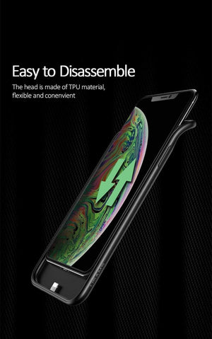 Planet Gates USAMS  Smart Battery Case Charger  For iPhone XR XS Max,Battery Case External Power Bank Backup Powerbank for iPhone X XS