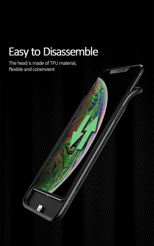 Planet Gates USAMS  Smart Battery Case Charger  For iPhone XR XS Max,Battery Case External Power Bank Backup Powerbank for iPhone X XS