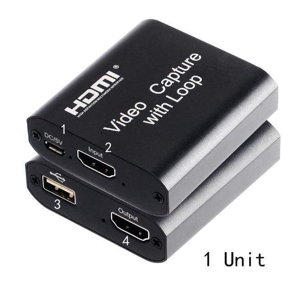 Planet Gates USB 2.0 Black 4K 60HZ USB 3.0 Loop Out Audio Video Capture Card 1080P 60fps HDMI Video Grabber Box for PS4 Game Camera Recorder Live Streaming