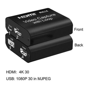 Planet Gates USB 2.0 Loop Black 4K 60hz Loop Out HDMI Capture Card Audio Video Recording Plate Live Streaming USB 2.0 3.0 1080p Grabber for PS4 Game DVD Camera