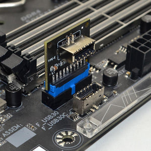 Planet Gates USB 3.0 19-Pin Internal Header to USB 3.1 / 3.2 Type C Key A 20-Pin Converter Laptop Docking Station Power Adapter