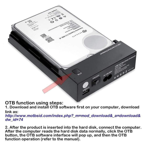 Planet Gates USB 3.0 2.5" 3.5" SATA Hard Drive Disk External Enclosure SSD HDD Disk Case Box Support UASP 8TB Drives OTB One Touch Backup