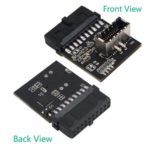 Planet Gates USB 3.0 (3.1 Gen 2) Internal IDC 20 Pin Motherboard Header to A-Key 20Pin Female Header Converter for Type C Panel Mount Adapter