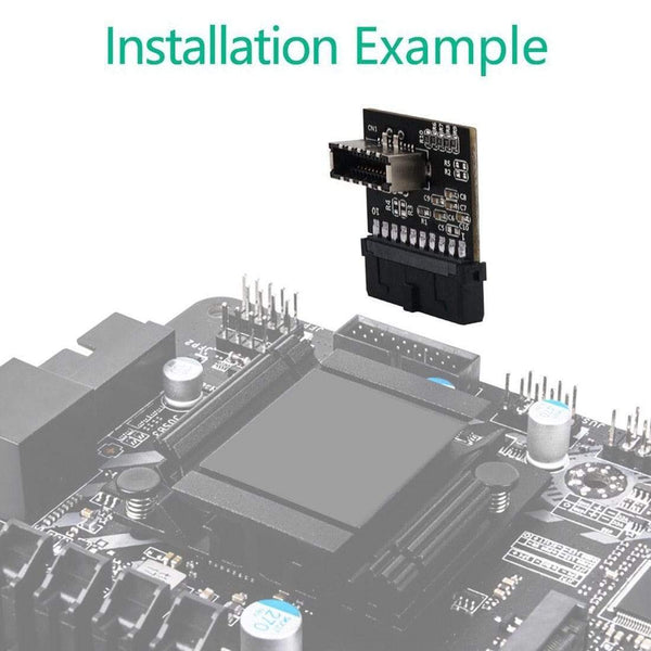 Planet Gates USB 3.0 (3.1 Gen 2) Internal IDC 20 Pin Motherboard Header to A-Key 20Pin Female Header Converter for Type C Panel Mount Adapter