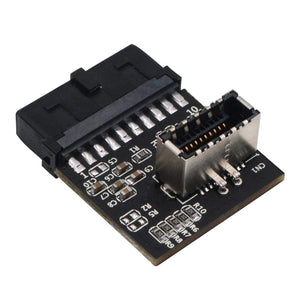 Planet Gates USB 3.0 (3.1 Gen 2) Internal IDC 20 Pin Motherboard Header to A-Key 20Pin Female Header Converter for Type C Panel Mount Adapter
