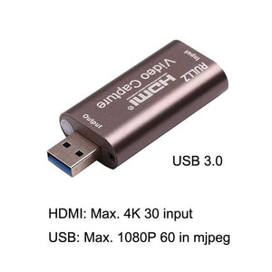 Planet Gates USB 3.0 Coffee Mini 4K 60hz Loop Out HDMI Capture Card Audio Video Recording Plate Live Streaming USB 2.0 3.0 1080p Grabber for PS4 Game DVD Camera